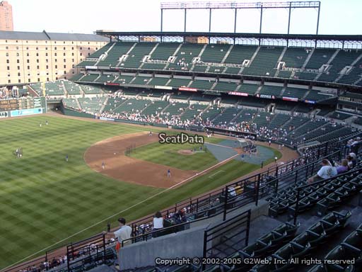 Seat view from section 368 at Oriole Park at Camden Yards, home of the Baltimore Orioles