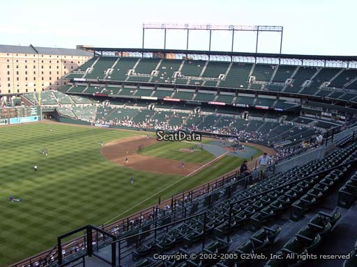 Seat view from section 372 at Oriole Park at Camden Yards, home of the Baltimore Orioles