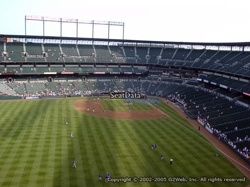 Seat view from section 386 at Oriole Park at Camden Yards, home of the Baltimore Orioles