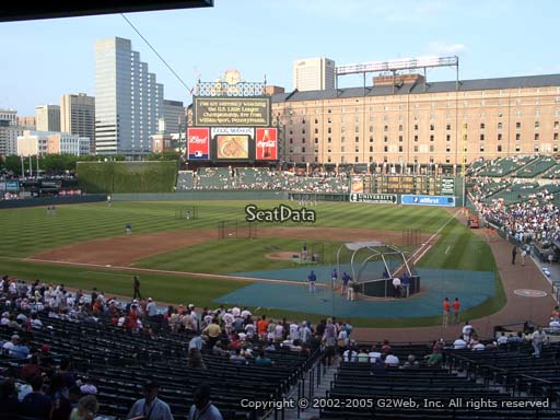 Seat view from section 47 at Oriole Park at Camden Yards, home of the Baltimore Orioles