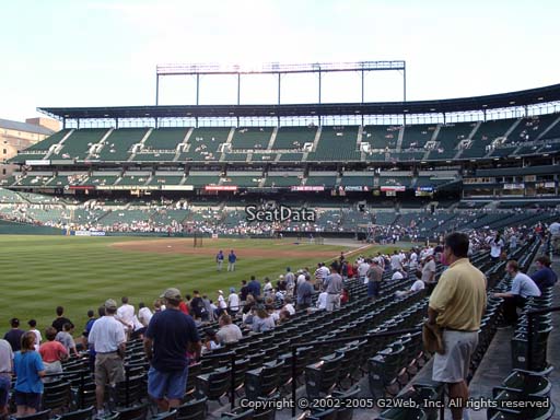 Seat view from section 70 at Oriole Park at Camden Yards, home of the Baltimore Orioles