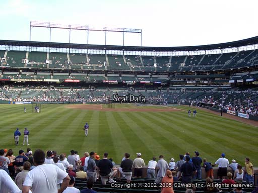 Seat view from section 80 at Oriole Park at Camden Yards, home of the Baltimore Orioles