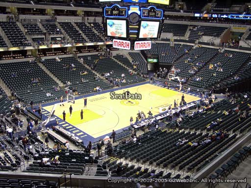 Seat view from section 107 at Bankers Life Fieldhouse, home of the Indiana Pacers