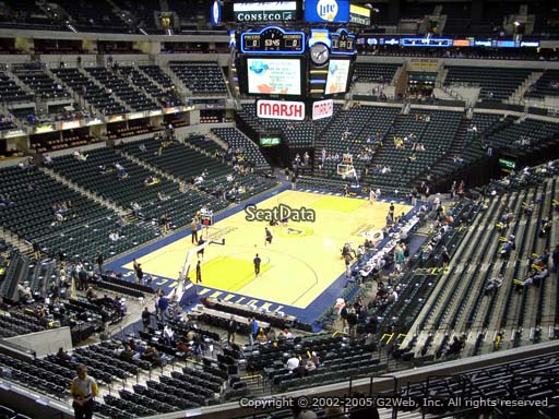 Seat view from section 109 at Bankers Life Fieldhouse, home of the Indiana Pacers