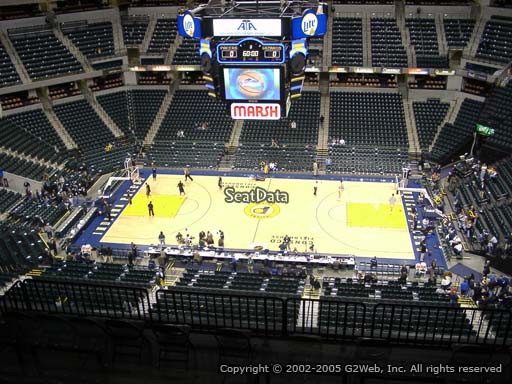 Seat view from section 208 at Bankers Life Fieldhouse, home of the Indiana Pacers