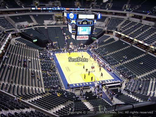 Seat view from section 219 at Bankers Life Fieldhouse, home of the Indiana Pacers