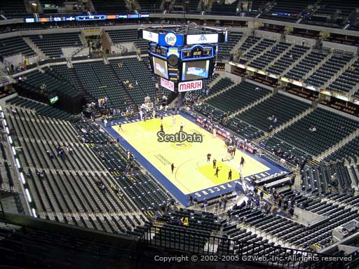Seat view from section 221 at Bankers Life Fieldhouse, home of the Indiana Pacers