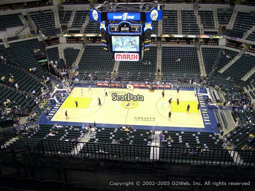 Seat view from section 224 at Bankers Life Fieldhouse, home of the Indiana Pacers