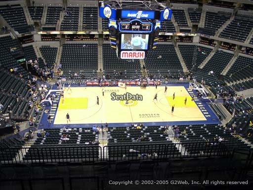 Seat view from section 225 at Bankers Life Fieldhouse, home of the Indiana Pacers