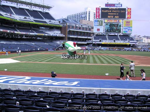 Seat view from section 107 at Petco Park, home of the San Diego Padres
