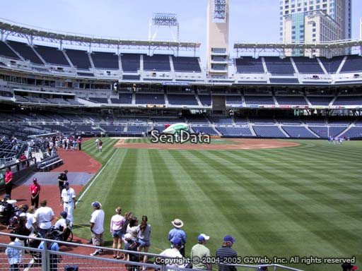 Seat view from section 125 at Petco Park, home of the San Diego Padres