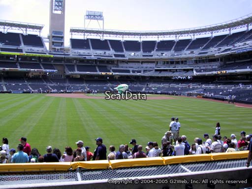 Seat view from section 130 at Petco Park, home of the San Diego Padres