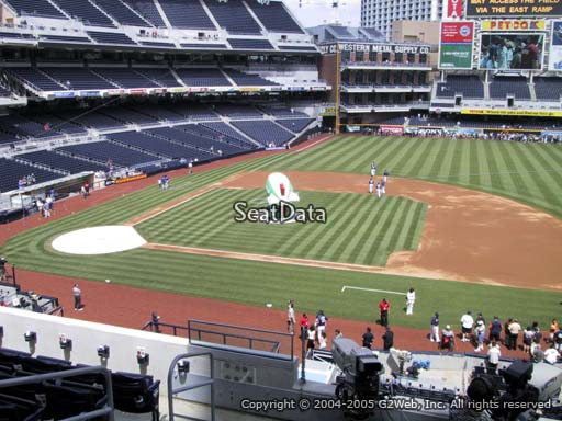 Seat view from section 209 at Petco Park, home of the San Diego Padres