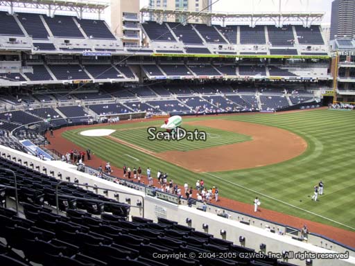 Seat view from section 217 at Petco Park, home of the San Diego Padres