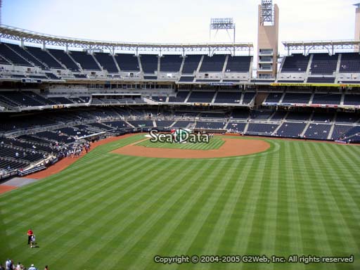 Seat view from section 233 at Petco Park, home of the San Diego Padres