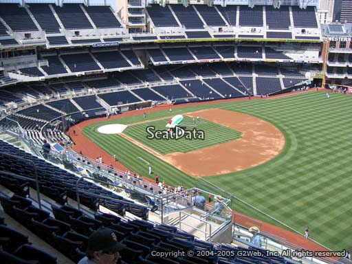 Seat view from section 321 at Petco Park, home of the San Diego Padres