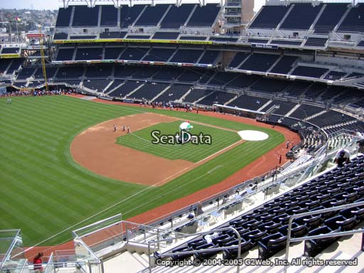 Seat view from section 322 at Petco Park, home of the San Diego Padres