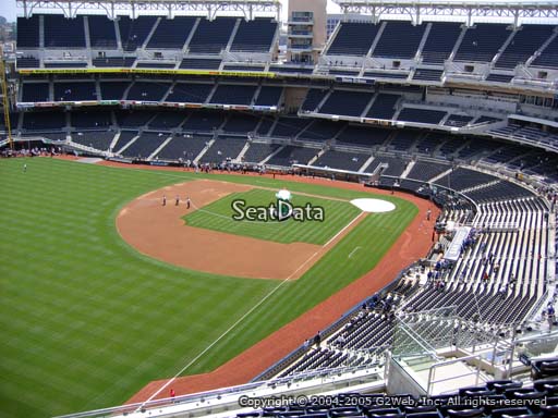 Seat view from section 326 at Petco Park, home of the San Diego Padres