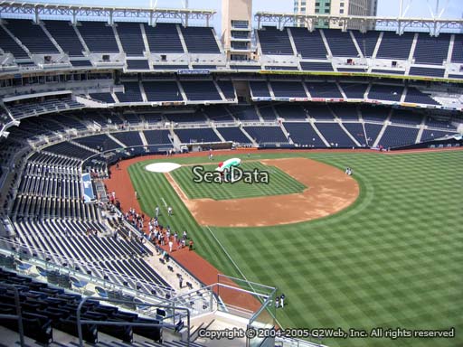 Seat view from section 327 at Petco Park, home of the San Diego Padres