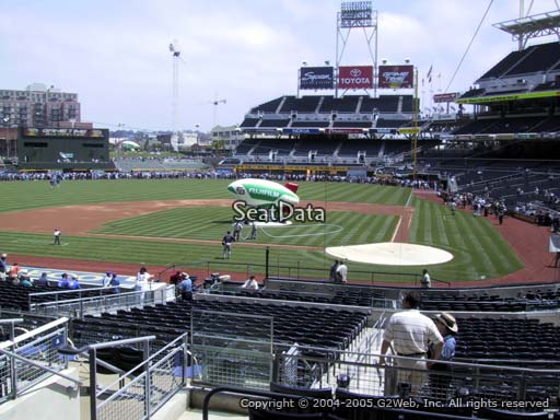 Seat view from section B at Petco Park, home of the San Diego Padres
