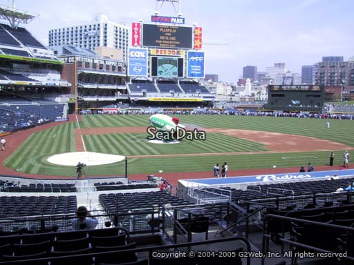 Seat view from section K at Petco Park, home of the San Diego Padres