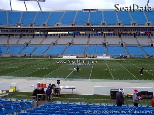 Seat view from section 111 at Bank of America Stadium, home of the Carolina Panthers