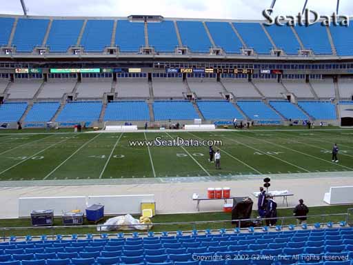 Seat view from section 112 at Bank of America Stadium, home of the Carolina Panthers