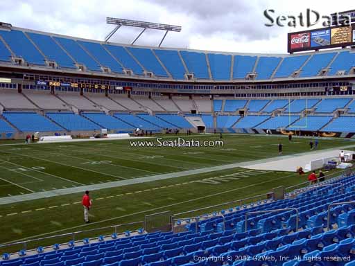 Seat view from section 116 at Bank of America Stadium, home of the Carolina Panthers