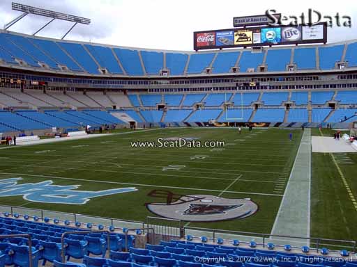 Seat view from section 119 at Bank of America Stadium, home of the Carolina Panthers