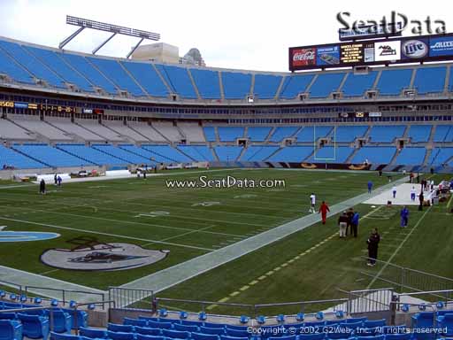 Seat view from section 138 at Bank of America Stadium, home of the Carolina Panthers