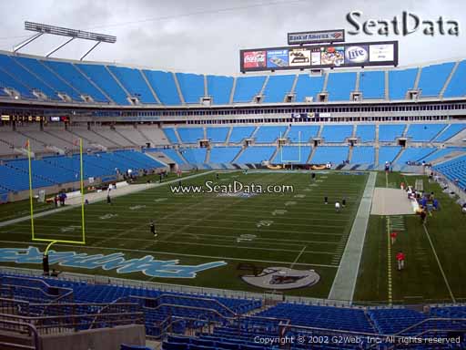 Seat view from section 227 at Bank of America Stadium, home of the Carolina Panthers