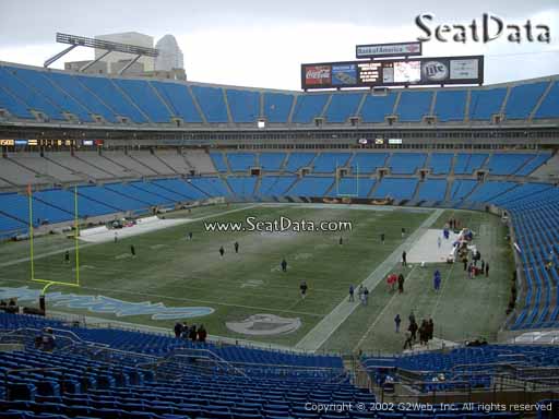 Seat view from section 254 at Bank of America Stadium, home of the Carolina Panthers