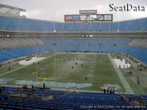 Seat view from section 256 at Bank of America Stadium, home of the Carolina Panthers