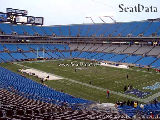Seat view from section 309 at Bank of America Stadium, home of the Carolina Panthers