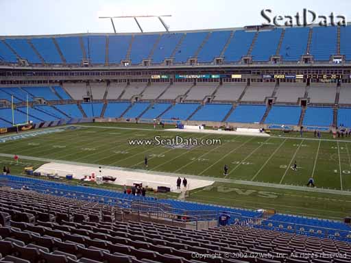 Seat view from section 313 at Bank of America Stadium, home of the Carolina Panthers