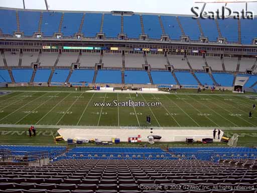 Seat view from section 316 at Bank of America Stadium, home of the Carolina Panthers