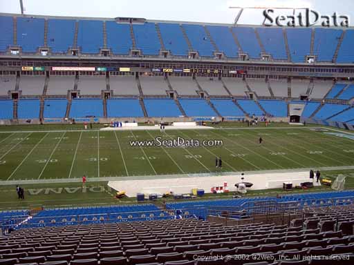 Seat view from section 317 at Bank of America Stadium, home of the Carolina Panthers