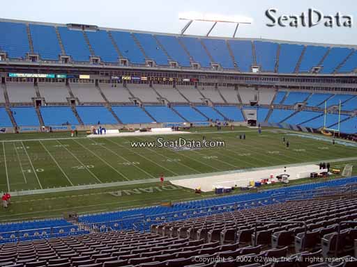 Seat view from section 319 at Bank of America Stadium, home of the Carolina Panthers