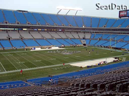 Seat view from section 320 at Bank of America Stadium, home of the Carolina Panthers