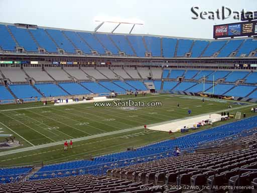 Seat view from section 321 at Bank of America Stadium, home of the Carolina Panthers