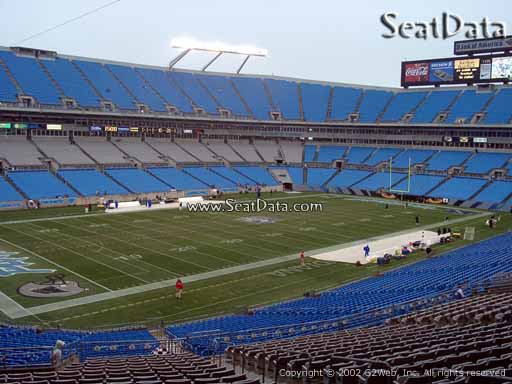 Seat view from section 322 at Bank of America Stadium, home of the Carolina Panthers