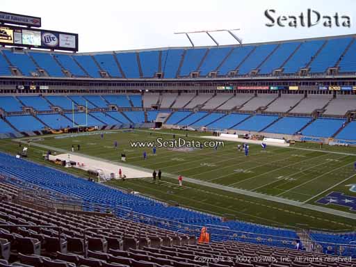 Seat view from section 338 at Bank of America Stadium, home of the Carolina Panthers