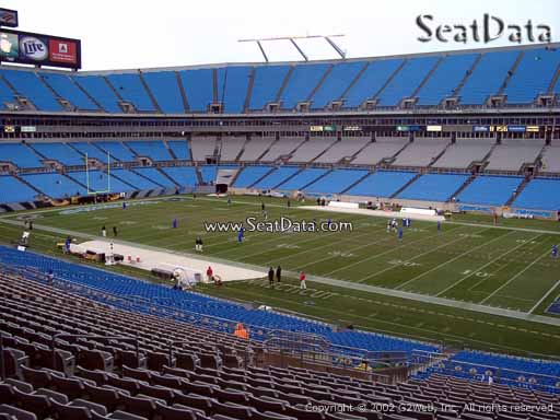 Seat view from section 339 at Bank of America Stadium, home of the Carolina Panthers