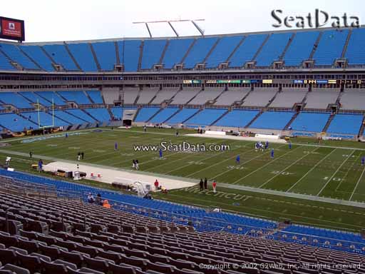 Seat view from section 340 at Bank of America Stadium, home of the Carolina Panthers