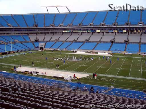 Seat view from section 341 at Bank of America Stadium, home of the Carolina Panthers