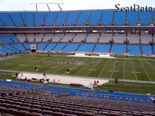 Seat view from section 342 at Bank of America Stadium, home of the Carolina Panthers