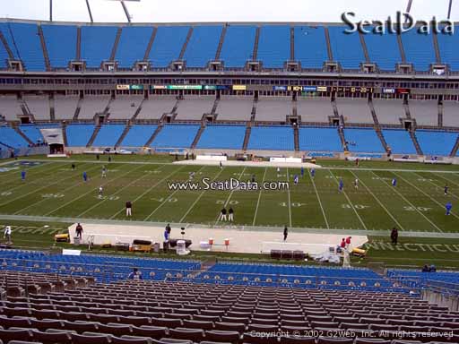 Seat view from section 343 at Bank of America Stadium, home of the Carolina Panthers