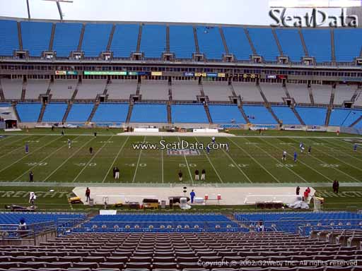 Seat view from section 344 at Bank of America Stadium, home of the Carolina Panthers