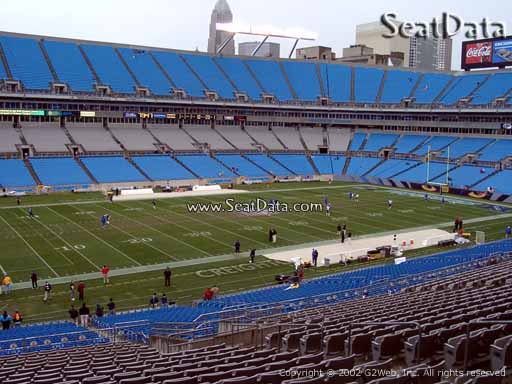 Seat view from section 348 at Bank of America Stadium, home of the Carolina Panthers