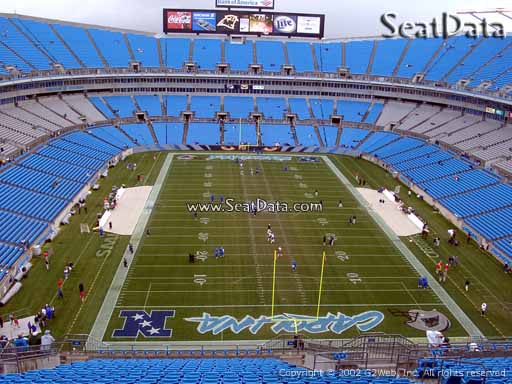 Seat view from section 502 at Bank of America Stadium, home of the Carolina Panthers